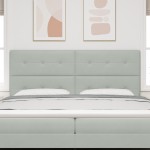 vidaXL Lumină de Tăblie LED Gri 100 cm Catifea vidaXL Lumină de Tăblie LED Gri 100 cm Catifea