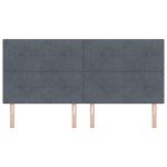 vidaXL Tăblie cap cu lumini cu bandă LED Ajustabil Gri 100 cm Catifea