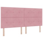 vidaXL Cap de pat LED Roz 100 cm Catifea vidaXL Cap de pat LED Roz 100 cm Catifea
