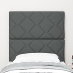 Tablă de Pat LED vidaXL Design Blocuri Diamant Gri Închis 80 cm Țesătură Tablă de Pat LED vidaXL Design Blocuri Diamant Gri Închis 80 cm Țesătură