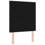 Tăblie LED vidaXL Design cu Blocuri de Diamant Neagră 80 cm Țesătură