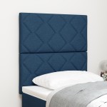 Cap de pat LED vidaXL cu blocuri diamantate Albastru 80 cm Țesătură Cap de pat LED vidaXL cu blocuri diamantate Albastru 80 cm Țesătură