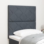 vidaXL Pătuț LED cu Design în Formă de Diamante, Gri Întunecat, 80 cm, Catifea vidaXL Pătuț LED cu Design în Formă de Diamante, Gri Întunecat, 80 cm, Catifea