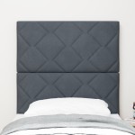 vidaXL Pătuț LED cu Design în Formă de Diamante, Gri Întunecat, 80 cm, Catifea vidaXL Pătuț LED cu Design în Formă de Diamante, Gri Întunecat, 80 cm, Catifea