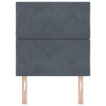 vidaXL Pătuț LED cu Design în Formă de Diamante, Gri Întunecat, 80 cm, Catifea vidaXL Pătuț LED cu Design în Formă de Diamante, Gri Întunecat, 80 cm, Catifea