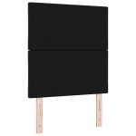 vidaXL Tăblie LED cu lumini cu bandă LED Geometric Negru 80 cm Catifea vidaXL Tăblie LED cu lumini cu bandă LED Geometric Negru 80 cm Catifea
