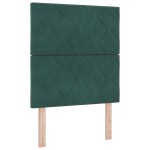 vidaXL Cap de pat LED cu design de blocuri de diamant, verde închis, 80 cm