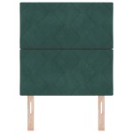 vidaXL Cap de pat LED cu design de blocuri de diamant, verde închis, 80 cm