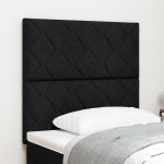 Cap de pat LED vidaXL design blocuri de diamant negru 90 cm țesătură Cap de pat LED vidaXL design blocuri de diamant negru 90 cm țesătură