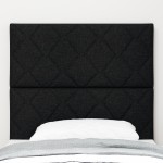 Cap de pat LED vidaXL design blocuri de diamant negru 90 cm țesătură Cap de pat LED vidaXL design blocuri de diamant negru 90 cm țesătură
