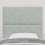 vidaXL Tăblie LED cu lumini cu bandă LED Gri deschis 90 cm Catifea