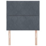 vidaXL Tăblie LED cu lumini cu bandă LED Gri închis 90 cm Catifea