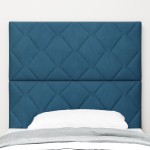 vidaXL Tăblie LED cu headboard Albastru închis 90 cm Piele artificială