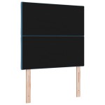 vidaXL Tăblie LED cu headboard Albastru închis 90 cm Piele artificială