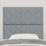 vidaXL LED Headboard Design cu blocuri de diamant Gri deschis 100 cm Țesătură vidaXL LED Headboard Design cu blocuri de diamant Gri deschis 100 cm Țesătură