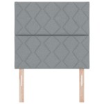 vidaXL LED Headboard Design cu blocuri de diamant Gri deschis 100 cm Țesătură vidaXL LED Headboard Design cu blocuri de diamant Gri deschis 100 cm Țesătură
