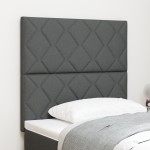 Tăblia LED de la vidaXL Design Diamond Blocks Gri închis 100 cm Țesătură Tăblia LED de la vidaXL Design Diamond Blocks Gri închis 100 cm Țesătură