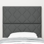 Tăblia LED de la vidaXL Design Diamond Blocks Gri închis 100 cm Țesătură Tăblia LED de la vidaXL Design Diamond Blocks Gri închis 100 cm Țesătură