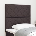 Cap de pat LED vidaXL cu design de blocuri diamantate în maro închis, 100 cm țesătură Cap de pat LED vidaXL cu design de blocuri diamantate în maro închis, 100 cm țesătură