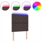 Cap de pat LED vidaXL cu design de blocuri diamantate în maro închis, 100 cm țesătură Cap de pat LED vidaXL cu design de blocuri diamantate în maro închis, 100 cm țesătură
