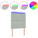 vidaXL Tăblie LED cu lumini cu bandă LED Gri deschis 100 cm Catifea