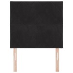 vidaXL Tăblie LED cu lumini cu bandă LED Manual Negru 100 cm Catifea