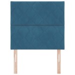 vidaXL Cap de pat LED , design cu blocuri diamond, albastru închis, 100 cm, din catifea vidaXL Cap de pat LED , design cu blocuri diamond, albastru închis, 100 cm, din catifea