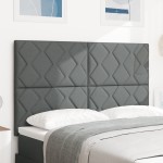 Cap de pat LED vidaXL cu design blocuri de diamante gri închis 144 cm țesătură Cap de pat LED vidaXL cu design blocuri de diamante gri închis 144 cm țesătură