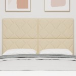 Tăblie LED vidaXL Design Blocuri Diamant Crem 144 cm Țesătură