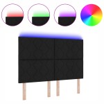 Șezlong LED vidaXL cu Design Blocuri Diamante Negru 160 cm Țesătură Șezlong LED vidaXL cu Design Blocuri Diamante Negru 160 cm Țesătură