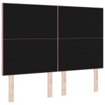 vidaXL Tăblie LED cu lumini cu bandă LED Geometric Roz 160 cm Catifea vidaXL Tăblie LED cu lumini cu bandă LED Geometric Roz 160 cm Catifea