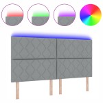Tăblie LED vidaXL Design cu blocuri de diamant Gri deschis 180 cm Țesătură Tăblie LED vidaXL Design cu blocuri de diamant Gri deschis 180 cm Țesătură