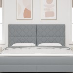 Tăblie LED vidaXL Design cu blocuri de diamant Gri deschis 180 cm Țesătură Tăblie LED vidaXL Design cu blocuri de diamant Gri deschis 180 cm Țesătură