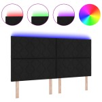 Cap de pat LED vidaXL design cu blocuri de diamant Negru 180 cm Țesătură Cap de pat LED vidaXL design cu blocuri de diamant Negru 180 cm Țesătură