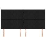 Cap de pat LED vidaXL design cu blocuri de diamant Negru 180 cm Țesătură Cap de pat LED vidaXL design cu blocuri de diamant Negru 180 cm Țesătură