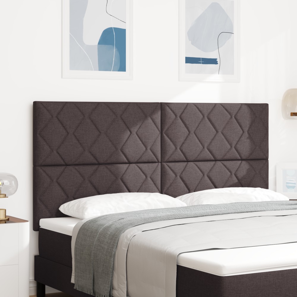 vidaXL Tăbliță LED Design Blocuri de Diamant Maro închis 180 cm Țesătură