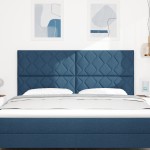 Cap de pat LED vidaXL Design Diamante Blocuri Albastru 180 cm Țesătură Cap de pat LED vidaXL Design Diamante Blocuri Albastru 180 cm Țesătură