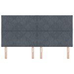 vidaXL Tăblie LED cu lumini cu bandă LED Gri închis 180 cm Catifea
