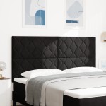 vidaXL Cap de pat LED Design cu blocuri de diamant Negru 180 cm Catifea vidaXL Cap de pat LED Design cu blocuri de diamant Negru 180 cm Catifea