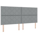 Cap de pat LED vidaXL Design cu blocuri de diamant Gri deschis 200 cm Țesătură Cap de pat LED vidaXL Design cu blocuri de diamant Gri deschis 200 cm Țesătură
