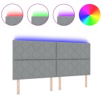 Cap de pat LED vidaXL Design cu blocuri de diamant Gri deschis 200 cm Țesătură Cap de pat LED vidaXL Design cu blocuri de diamant Gri deschis 200 cm Țesătură