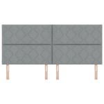 Cap de pat LED vidaXL Design cu blocuri de diamant Gri deschis 200 cm Țesătură Cap de pat LED vidaXL Design cu blocuri de diamant Gri deschis 200 cm Țesătură
