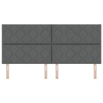 vidaXL Cap de pat LED Set de 3 Gri închis Țesătură 200 cm USB-C
