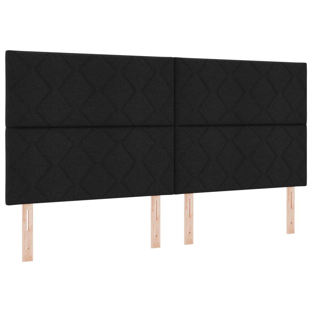Tabloul LED vidaXL Design cu blocuri de diamante Negru 200 cm Țesătură
