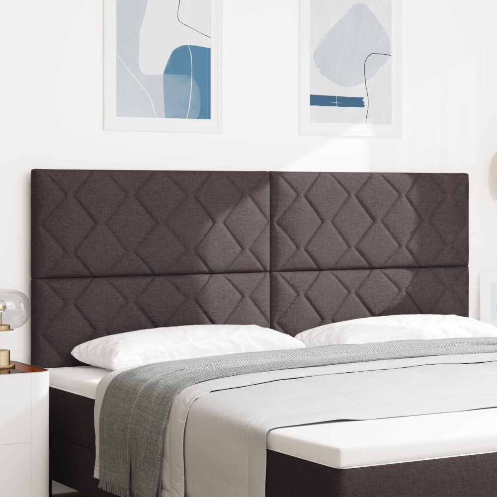 Tablă LED vidaXL Design Blocuri de Diamante Maro închis 200 cm Tapițată