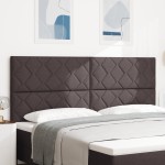 Tablă LED vidaXL Design Blocuri de Diamante Maro închis 200 cm Tapițată