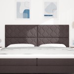 Tablă LED vidaXL Design Blocuri de Diamante Maro închis 200 cm Tapițată