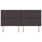 Tablă LED vidaXL Design Blocuri de Diamante Maro închis 200 cm Tapițată