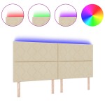 Cap de Pat LED vidaXL Design Blocuri de Diamant Crem 200 cm Țesătură Cap de Pat LED vidaXL Design Blocuri de Diamant Crem 200 cm Țesătură