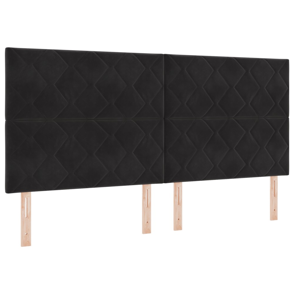 vidaXL Cap de pat LED - Design cu blochete de diamant - 200 cm - Catifea